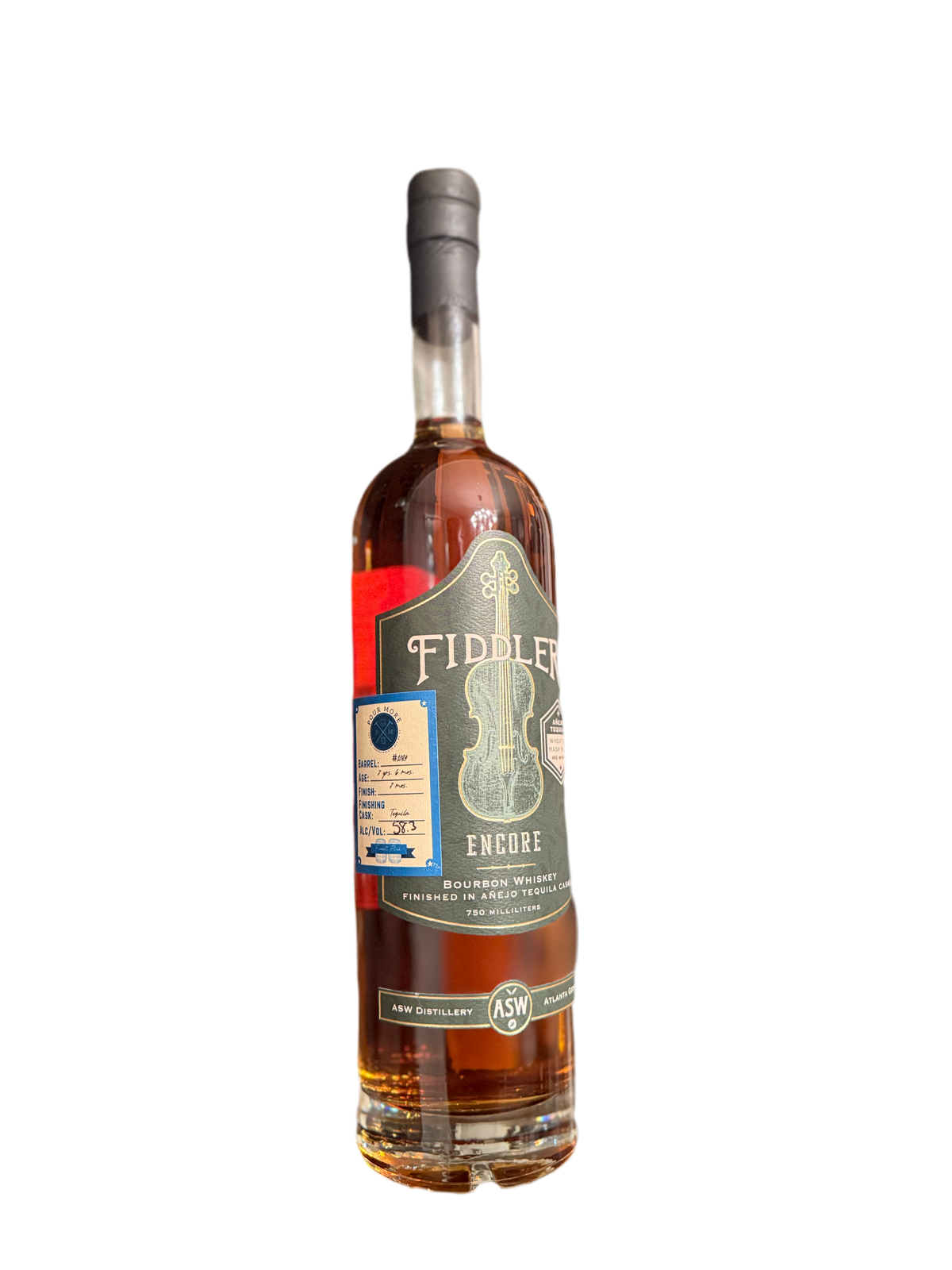 ASW Distillery - Fiddler Encore Bourbon, Tequila Finish (PourMore Private Barrel)