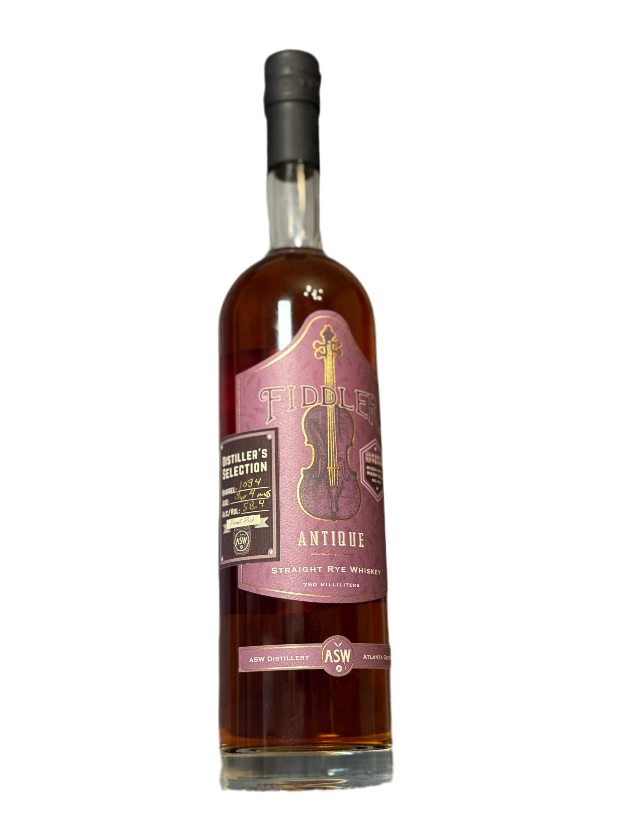 ASW Distillery - Fiddler Antique Rye: Distiller's Selection - Finest Pick