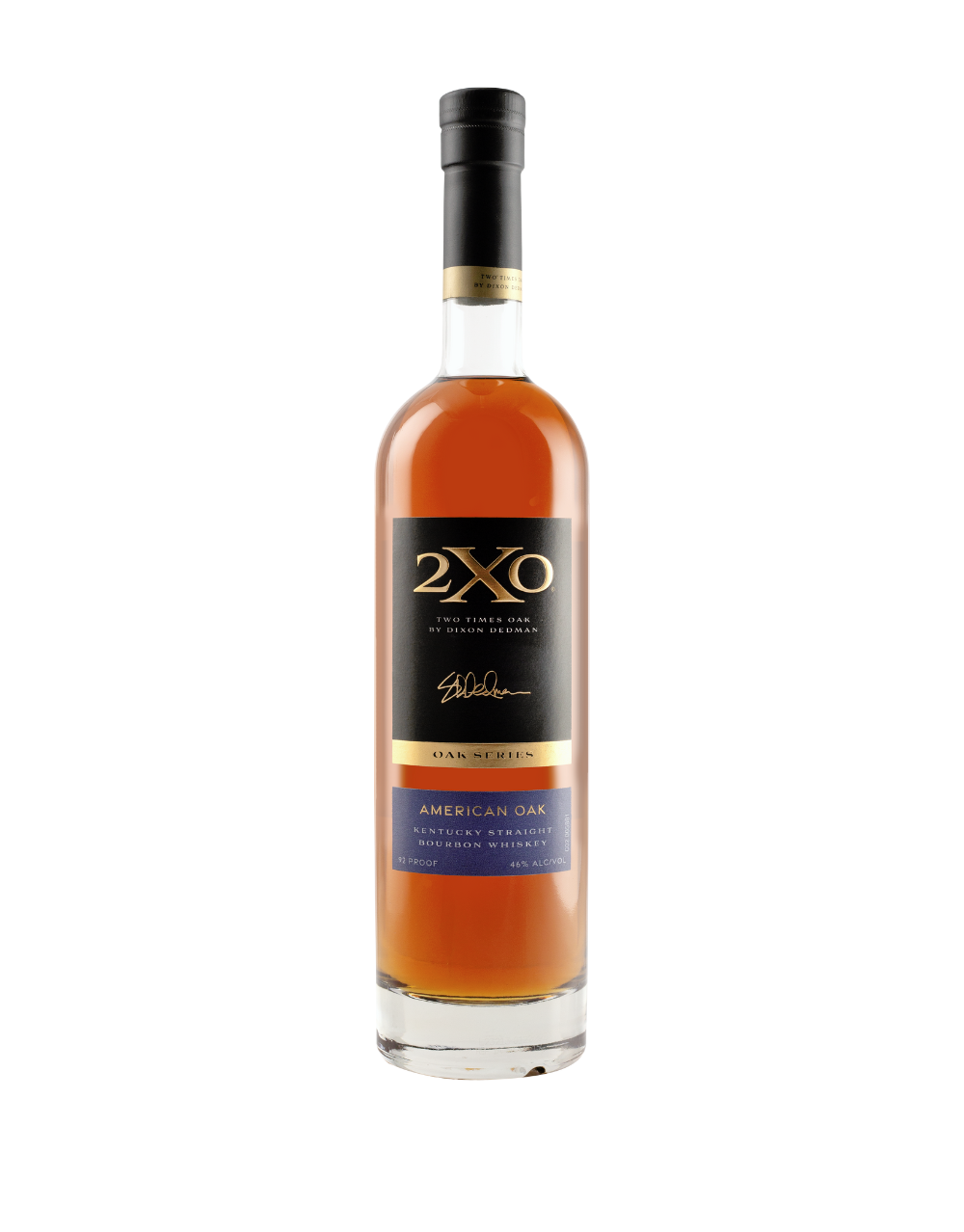 2XO American Oak Kentucky Straight Bourbon bottle, 92 proof