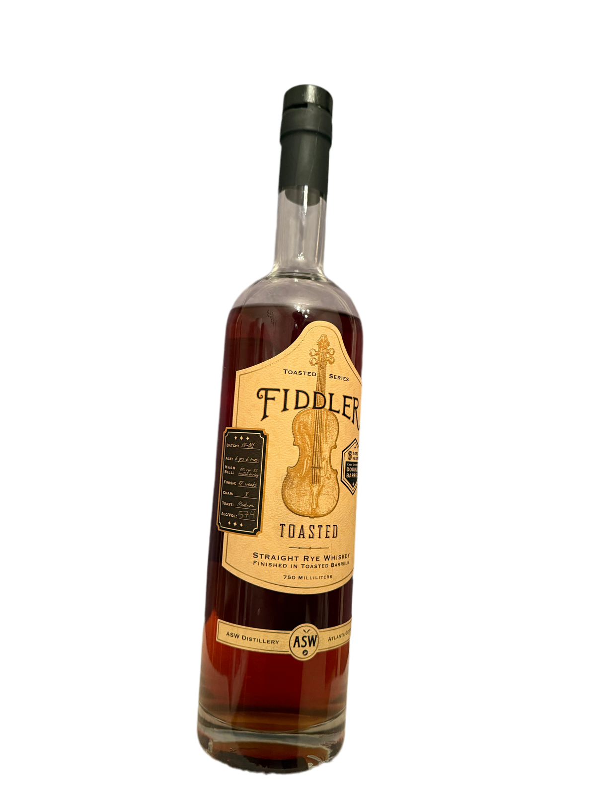 ASW Distillery - Fiddler Toasted Straight Rye - PourMore Barrel Selection