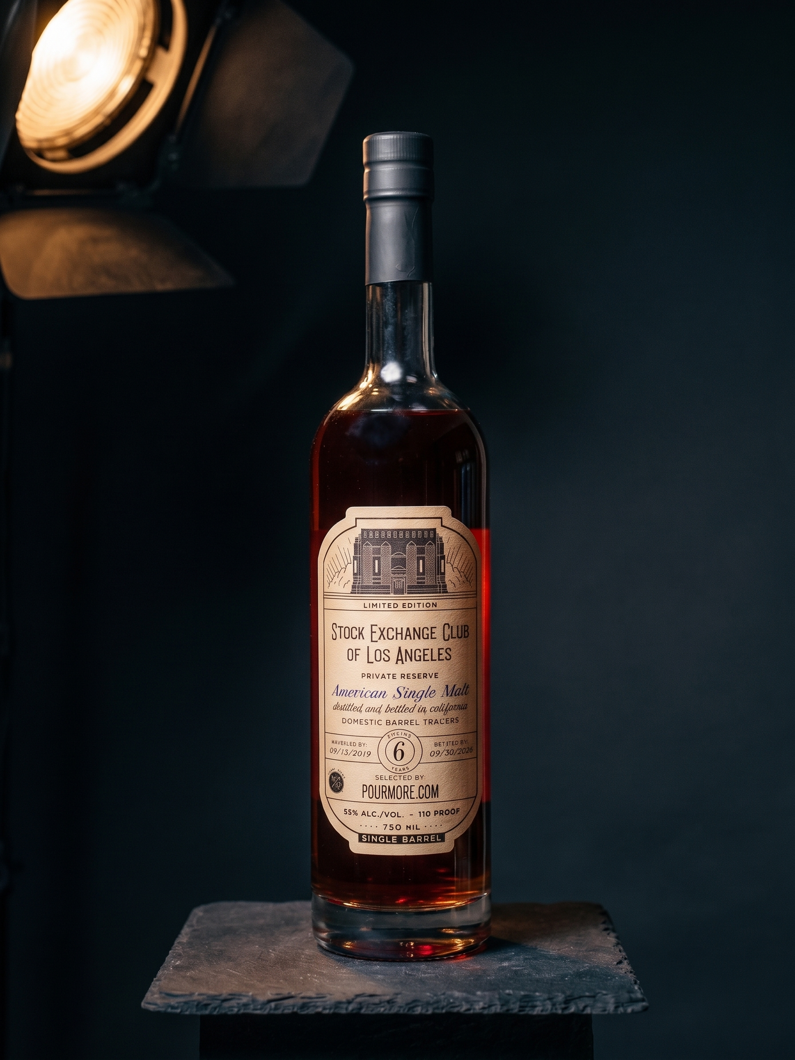 Stock Exchange of Los Angeles 6 Year Unpeated American Single Malt – PourMore Exclusive Single Barrel