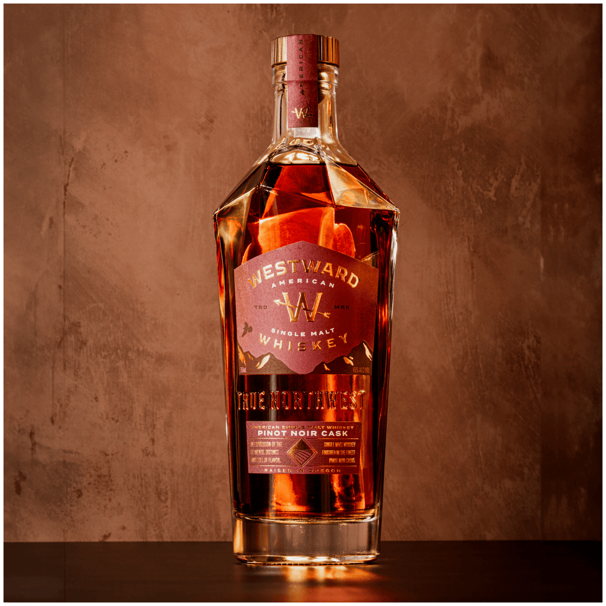 Westward American Single Malt Pinot Noir Cask bottle, 90 proof
