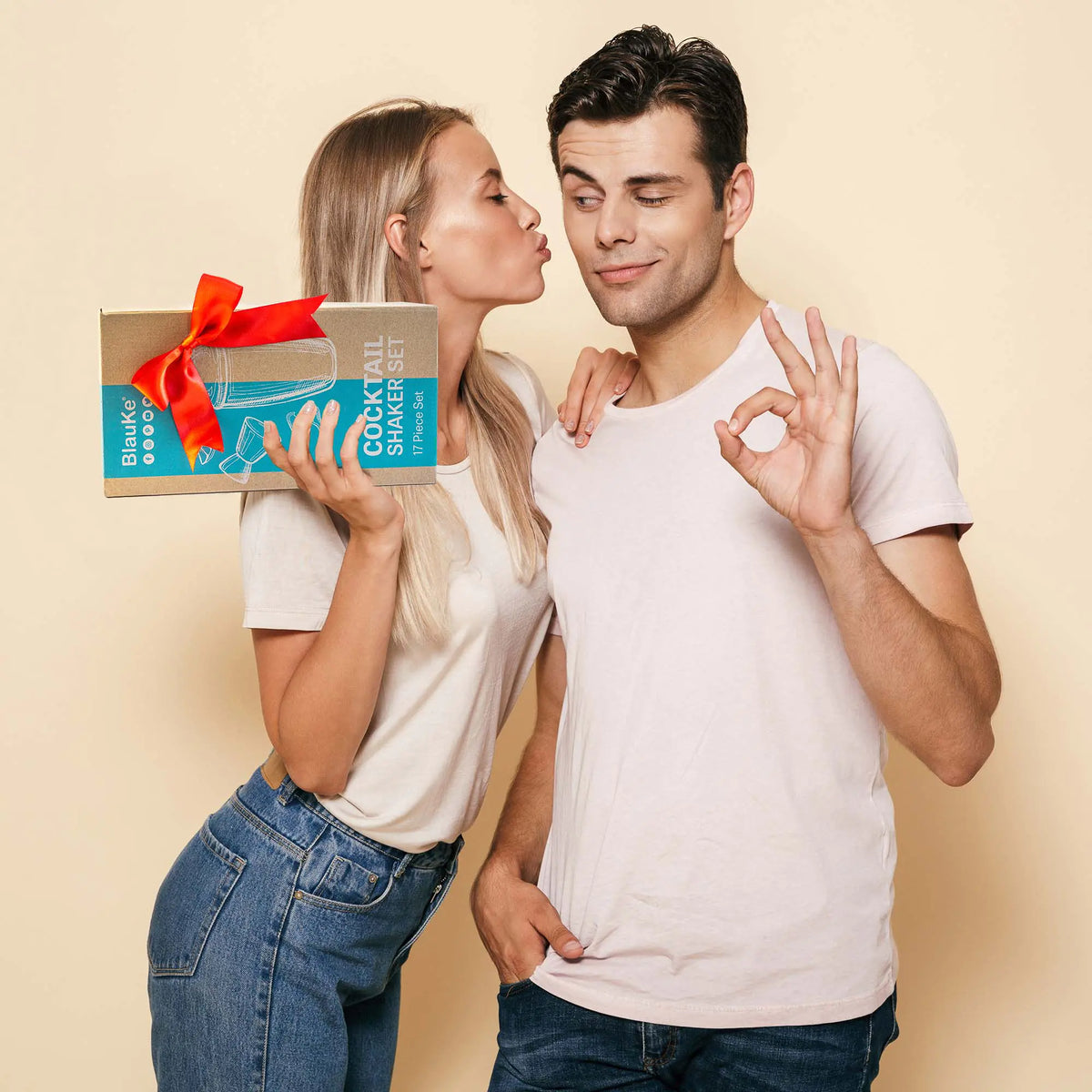 Stainless Steel Cocktail Shaker Set with Stand - 17-Piece Mixology Bartender Kit